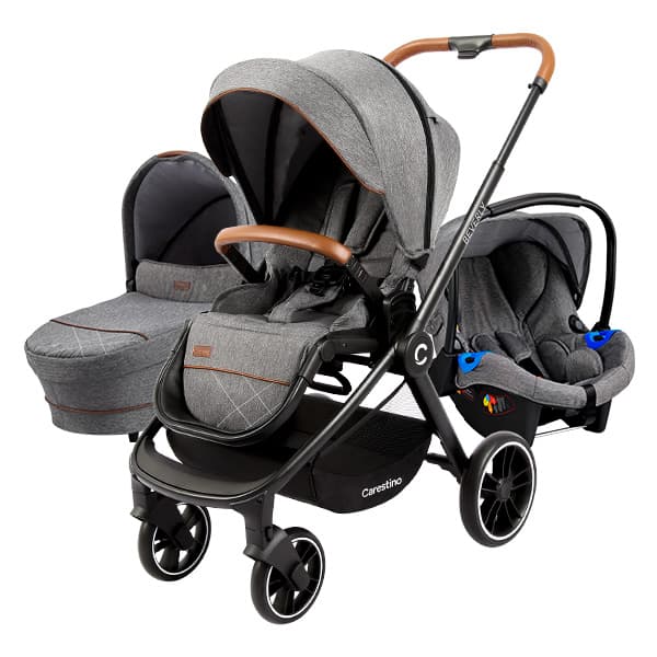 Coche BEVERLY v2 con Accesorios Gris