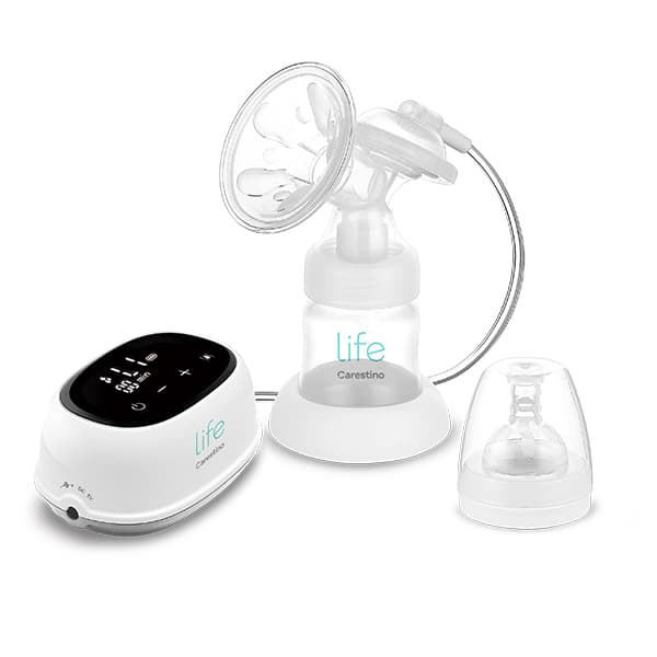 Extractor de Leche Eléctrico con Biberón Gris